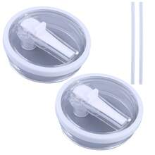 2PCS 30Oz Tumbler Flip Straw Lid Replacement Spill Proof Reusable Tumbler Cover Splash Resistant Straw Cap For 30oz - light blue - 查看 11