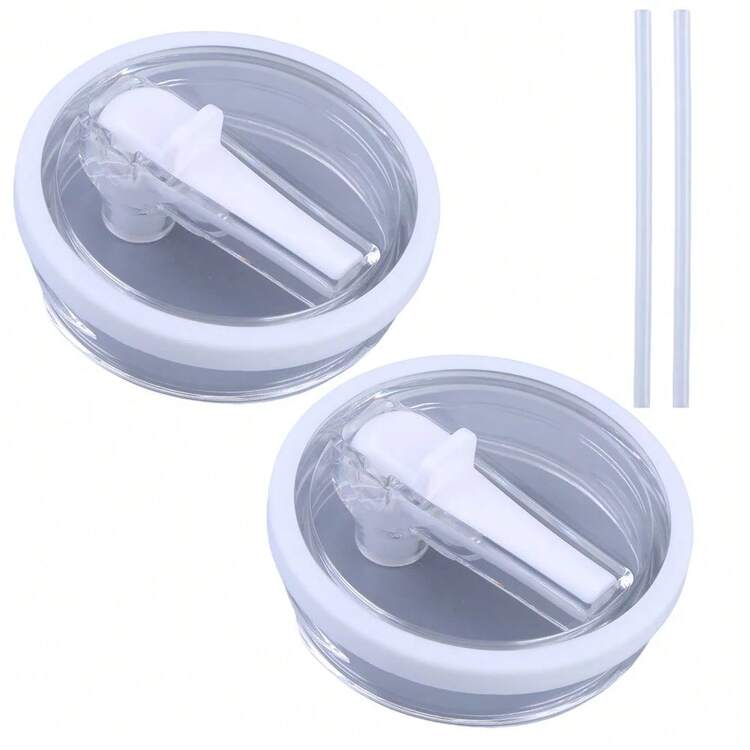 2PCS 30Oz Tumbler Flip Straw Lid Replacement Spill Proof Reusable Tumbler Cover Splash Resistant Straw Cap For 30oz - Light Blue - View 11