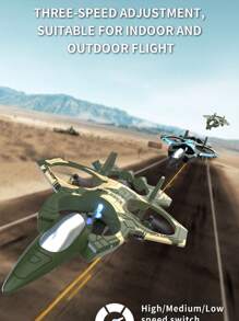 CASRRA K500 Remote Control Drone, Made Of SBS Anti-Fall Material, Camouflage Color, One-Key Roll/Take-Off/Descend/Hover/Hand Throw Features, Suitable For Beginners, Indoor/Outdoor/Party Entertainment Use, Multi-Rotor Quadcopter Toy, Fighter Plane Model Remote Control Toy (Spare Propeller Blades Included), Also An Excellent Birthday/Christmas/Halloween Gift