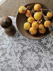1/4/6 pièces Napperons en dentelle brodée française, style minimaliste vintage pour la cuisine, la table à manger, les tasses, les bols, les assiettes. Convient pour les mariages, les hôtels, les fêtes et les dîners à la maison - Multicolore - Voir 11
