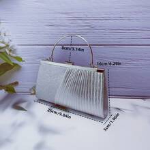 1 件褶皱闪光女士晚宴手提包