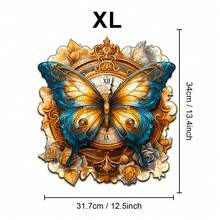 Wooden Puzzle - Seasonal Tree Of Life/Elephant/Duck/Deer/Cat/Butterfly Clock, Asymmetrical Animal Shaped Wooden Puzzle Toys, Party Game Gifts, Decorative Art Painting, Tabletop Magic Puzzle, Unique Children's Educational Puzzle, Birthday Gift, Suitable For Kids, Back To School Gift, Christmas Gift - Multicolor - View 20