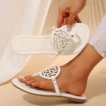 Women's Comfortable Dressy Thong Sandals Flip Flop Sandals Flat Sandals - 白色1 - 查看 1