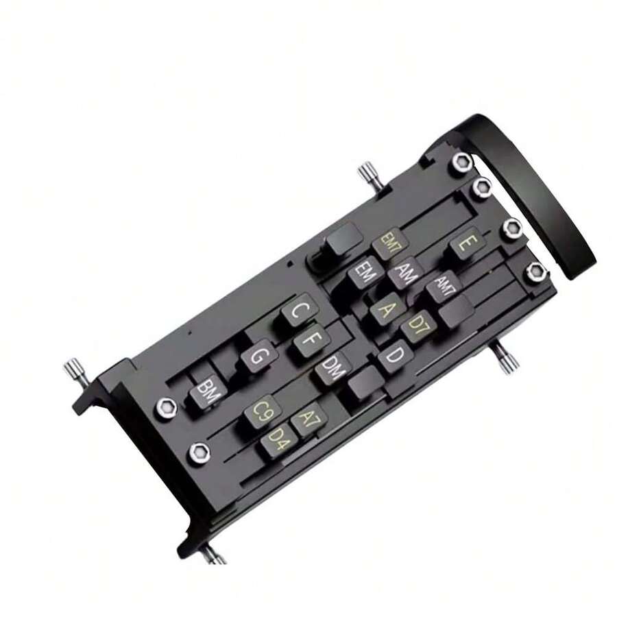 Guitar Learn Aid Tool With 16 Chords,Guitar Chord Trainer Folk Guitar Chords Learning System For Guitar Beginner - 黑色 - 查看 1