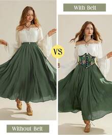 Floral Corset Belt For Women Fashion 2024 Lace Up Waist Cincher Belt Boned Underbust Bustier Vest Gothic Bridal Aesthetic Wide Elastic Belt - 黑色優雅 - 查看 4