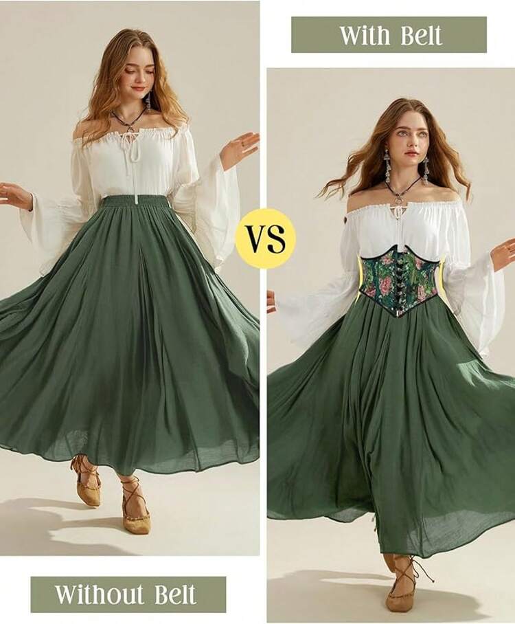 Floral Corset Belt For Women Fashion 2024 Lace Up Waist Cincher Belt Boned Underbust Bustier Vest Gothic Bridal Aesthetic Wide Elastic Belt - 黑色優雅 - 查看 4