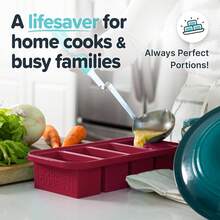 1 Cup Silicone Freezer Molds - Perfect For Storing Broth, Rice, Leftovers And More - Silicone Freezer Trays With Lids For Meal Prep - Cranberry - 1-Pack,9830919 - 黃色 - 查看 6