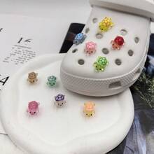 Luminous Shoes Accessory Set, Adorable 3D Cartoon Turtle Detachable Glowing Decorative Parts, Luminous Beach Shoes Pendant, Perfect Gift For Party And Holiday