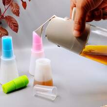 1 Pcs Silicone Oil Brush, High Temperature Resistant, Suitable For Family Barbecue, Outdoor Barbecue, Fried Steak, Household Oil Bottle, Light And Portable, Very Suitable For Camping Barbecue,Cooking Brush For Oil And Sauce - 彩色 - 查看 8