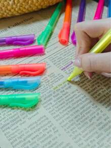 6pcs Highliter Pen Office Set Good For School Office Economic Choice Good Quality Back To School - Multicolor - View 1