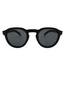 Premium Retro Vintage Oldstyle Round Sunglasses Acetate UV400 Sun Protection Unisex - 黑色 - 查看 4