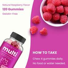 NutraChamps Multivitamin For Women, 120 Count, Vitamins A, B, C, D, E, Biotin, Folic Acid, Womens Gummy Multivitamins, Chewable Daily Multi Gummy Vitamins For Women - 120 chiếc (Gói 2 chiếc) - Xem 10