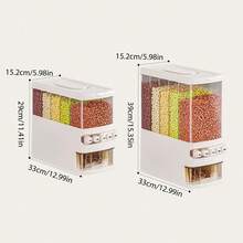 5 In 1 Grain Dispensers, 16-28 Lbs Whole Grains Storage Jar , Upgraded Built-In Fresh Box, Cereal Dispenser Storage With Lids For Home Kitchen Pantry Rice Soybean Corn - 白色 - 查看 9