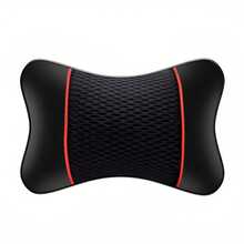Universal Car Headrests PU Leather Mesh Breathable Neck Pillows, Soft Comfortable Seat Rest Cushions, Auto Interior Accessories Decorations, Car Pillow - one-size - View 6