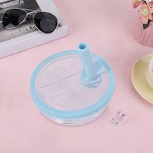 2PCS 30Oz Tumbler Flip Straw Lid Replacement Spill Proof Reusable Tumbler Cover Splash Resistant Straw Cap For 30oz - light blue - 查看 4