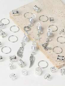 236 件女士辫子、锁扣环（用于锁扣配件）、Locs 发管珠、银色编织夹、爪形发夹、发爪、发夹、发夹、发夹