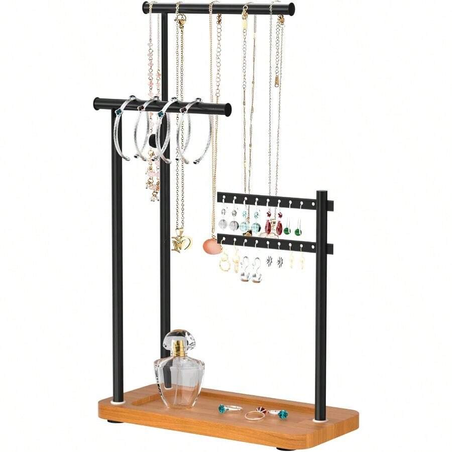 HYTH Jewelry Organizer Stand, Necklace Jewelry Holder For Necklace And Earring, Adjustable Jewelry Tree Storage For Bracelet, Necklace Stand Room Decor Gift For Her