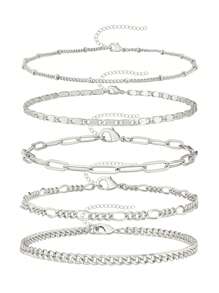 Gold Bracelets For Women, Stackable Bracelet Stack Set Adjustable Charm Paperclip Chain Cuban Link Layered Waterproof Jewelry Sets Gifts For Women