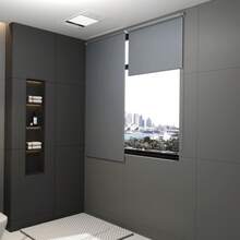 VA-Cerulean Blackout Blinds Klemmfix Without Drilling 100 X 210 Cm – Heat Protection Blinds, Side-Closing Blinds, Blinds For Windows And Doors, Privacy And Sun Protection (Black/Grey/White) - 灰色 - 查看 3