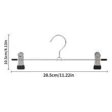 10pcs Metal Pants Hangers, Adjustable Multi-Function Strong Steel Wire Clothes Drying Rack