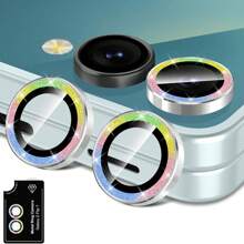 1 Protector pentru lentilă cameră compatibil cu Galaxy Z Fold7/Galaxy Z Flip7, anti-zgârieturi, înaltă definiție, sticlă securizată ultra-subțire 9H, ramă din aluminiu, cu localizator de instalare, instalare ușoară, lentilă metalică, pernă de protecție pentru lentila camerei, negru strălucitor, argintiu strălucitor, multicolor strălucitor, roz strălucitor, compatibil cu Galaxy Z Fold6/Galaxy Z Flip 6/Galaxy Z Fold 5, aplicabil pentru utilizare zilnică, birou, husă pentru cameră telefonică de acasă, impermeabilă, rezistentă la șocuri, anti-cădere, rezistentă la zgârieturi.