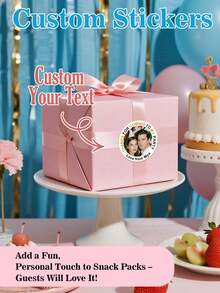 1set/15pcs Custom Birthday Party Favor Labels,Birthday Party Favor Stickers, Personalized Waterproof Vinyl Decal, Scrapbooks, Gift Wrapping, Unique Party Favors For Mom, Family Brunch, Heartfelt Gift For Graduate - Style 9 - View 7