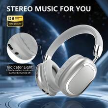 Gerripuer Novo Modelo de Fones de Ouvido Wireless de Orelha Inteira, Chamadas de Alta Definição HIFI, Confortáveis, MP3, Compatível com Celular, Tipo-C, Dobráveis, Rotativos, Retráteis, Material de Plástico ABS e Metal, Fones de Ouvido Wireless Presentes de Negócios de Alta Qualidade - Cinza - Visão 9