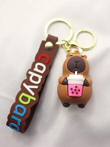 1pc Cute Capybara Plush Keychain, Perfect Gift For Friends, Classmates, Family Members - Multicolor - View 13