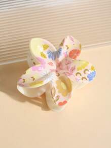 2 件时尚百搭棋盘糖果色发夹，简约发爪发饰，适合日常使用、驾驶、聚会、度假、外出、上学，是送给女孩和好朋友的绝佳礼物，花爪夹秋季配饰 - 彩色 - 查看 8