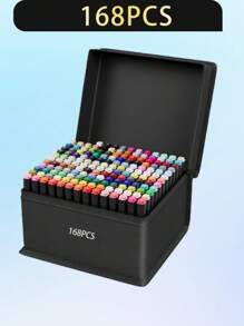 24/30/36/40/48/60/80/100/120/168 Colors Double Tip Art Marker Sets Professional Permanent Sketch Marker Pen For Art Drawing Painting Sketching Calligraphy Journal Planner Comics Design School Supplies Gift For Halloween School Supplies,Back To School