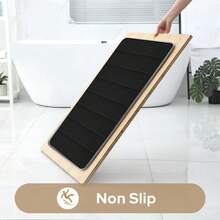 3-Piece Memory Foam Bath Mat Set - Non-Slip Bathroom Rugs Super Absorbent Quick-Dry Machine Washable Perfect For Bedroom Decor, Tub, Toilet Floor, Shower Room, Laundry, Kitchen And Indoor Areas - 黑色 - 查看 7