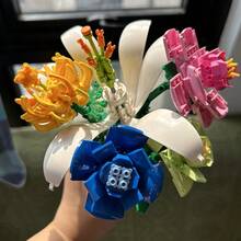 DIY Assembly, Eternal Building Block Flowers No Watering Needed, Home Desktop Decor Ornament - 1 Item - View 4