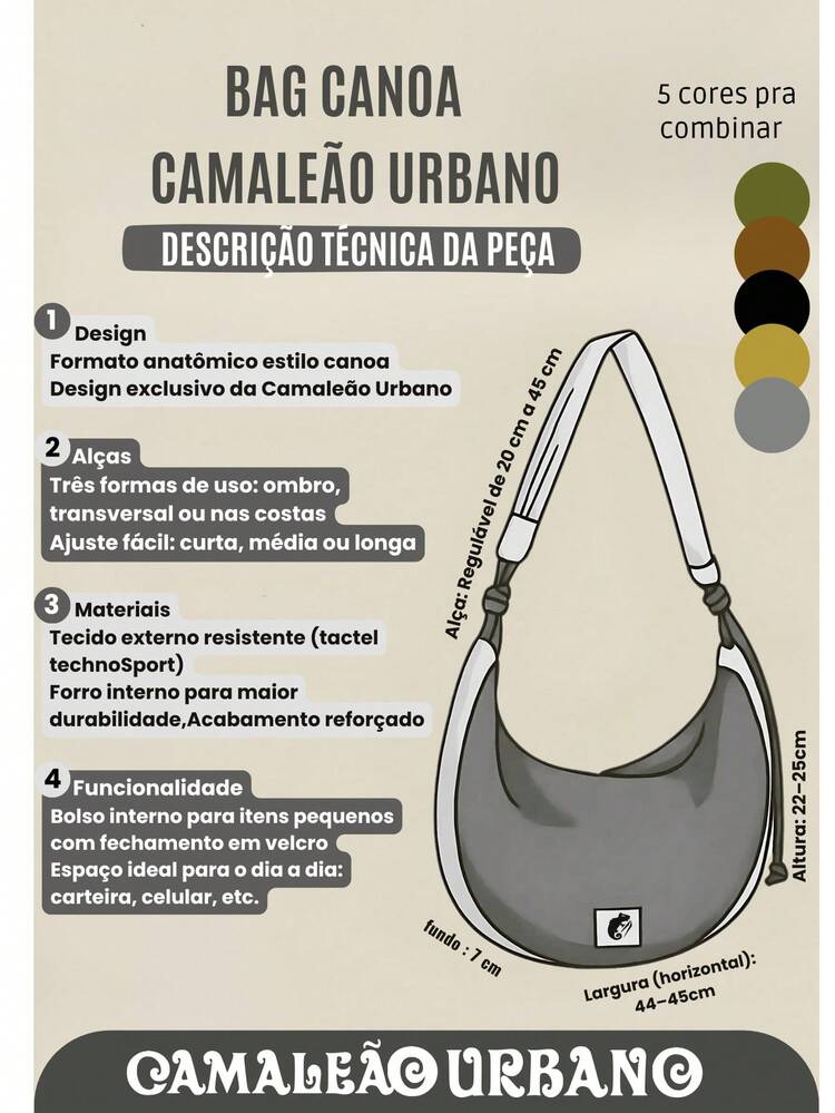 Urban Chameleon Canoe Bag Rope Bag - Grå - Visa 11