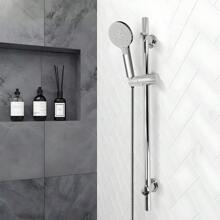 Adjustable Shower Rod Replacement Bracket Shower Head Bracket With Slip On Adjustable Shower Rod Telescopic Lift Rod Suitable For Bathroom Shower Enclosures - Silver - View 7