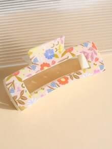 2 件时尚百搭棋盘糖果色发夹，简约发爪发饰，适合日常使用、驾驶、聚会、度假、外出、上学，是送给女孩和好朋友的绝佳礼物，花爪夹秋季配饰 - 彩色 - 查看 4