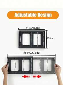 Kitchen Utensils Drawer Organizer Rack, Adjustable Pot Lid Holder, Expandable Bakeware Rack - Multicolor - View 4