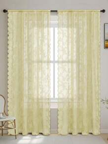1pc Lace Curtain Partition Decor For Bedroom, Living Room, Balcony