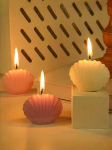 1 pieza Vela de incienso con forma de concha, de apariencia exquisita. La llama de la vela parpadea y emite un encantador aroma, creando fácilmente una pequeña esquina acogedora y cómoda, agregando un toque de poesía a la vida.