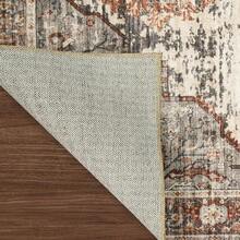9x12 Area Rugs Living Room - Large Boho Stain-Resistant Rugs With Non-Slip Backing, Vintage Design Bedroom, Beige/Brown, Home Decor Floor - 磚 - 查看 4