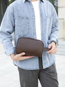 1pc Multi-Functional Portable Digital Accessories Storage Bag, Large Capacity Men's Waterproof Toiletry Bag For Travel, Shower, Swimming, Business Trip - Multicolor - View 12