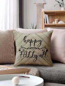 4pcs Linen Blended Thanksgiving Decorations - Turkey, Pumpkin, Leaves, Hypoallergenic Polyester Material, Hidden Zipper, No Filling, Suitable For Home Decor, Room Decor, Living Room, Throw Pillow Covers, Cushion Covers, Sofa Decorative Pillows, Decorative Sofa Cushions, Home Decor, Pillow Covers, Soft Pads.