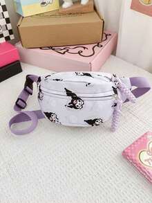 Sanrio 1 pieza Bolso de hombro de Sanrio, bolso cruzado de dibujos animados lindo y fresco, bolso casual de gran capacidad con diseño de macaron