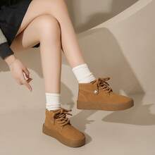 Women Mid-Calf Boots - Dark Brown - View 2