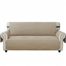 YSTYLE Vỏ bọc ghế sofa 1/2/3/4 chỗ có tay vịn, Vỏ bọc ghế bành đa năng, Vỏ bọc ghế sofa chống trượt, Vỏ bọc ghế sofa chống trầy xước, Vỏ bọc ghế sofa chống bẩn, Tấm bảo vệ ghế sofa cho mèo và chó - Màu Khaki - Xem 9