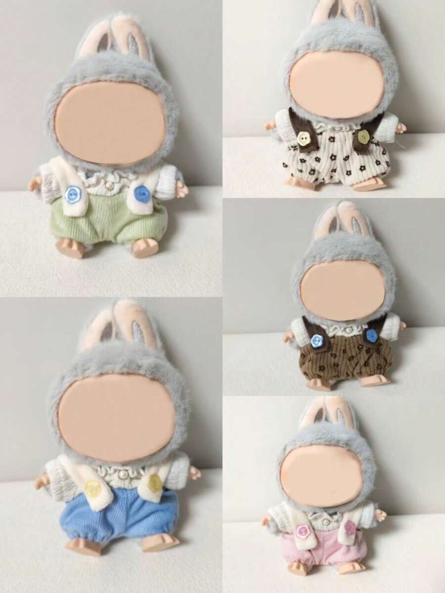 Accesorios de juguete de peluche Labobo de 17 cm - Correas, ropa, sombreros, adecuados para Labubu de 1ra, 2da y 3ra generación - Multicolor - Ver 1