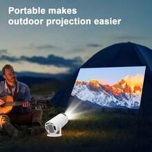 Proyector Portátil para Películas | Ajuste Automático y Rotación 180° | Pantalla Grande Inalámbrica (WiFi 6/5.2) | Android 11 Integrado | Fácil Conexión con Móviles | Diversión Sin Límites en Casa - Blanco - Ver 5