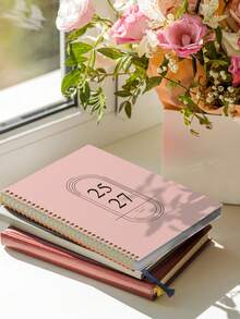 Trees 1 件 2025-2027 每周和每月学年计划日历笔记本，A4 月度计划笔记本，带笔记防水封面，个人组织者，办公和学校用品 - 彩色 - 查看 5