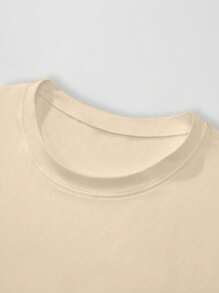 Men's Versatile Piece For Autumn | Apricot Round Neck New York Element Printed Long Sleeve T-Shirt, Suitable As A Gift For Husband, Boyfriend, Or Friend, Fall