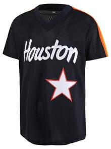 Men's Baseball Jersey 34 Blue Button-Down Embroidered Sports T-Shirt Gym Clothes Men Basic T Shirt - Màu xanh lam - Xem 2