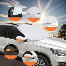 Heavy Duty Thick Windshield Snow Cover - Frost & Sun Protection - Fits Sedans And Some SUVs, Perfect For Summer/Winter - one-size - View 2